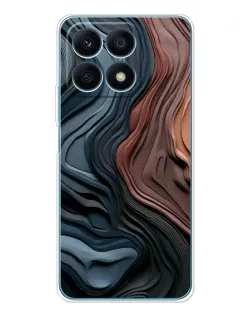 Чехол для Huawei Honor X8a с картинкой «Цветные волны каньона»