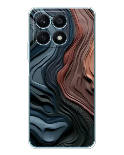 Чехол для Huawei Honor X8a с картинкой «Цветные волны каньона»