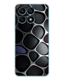 Чехол для Huawei Honor X8a с картинкой «Объемная темная решетка»
