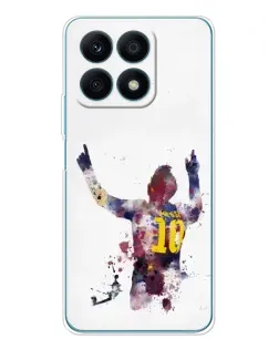 Чехол для Huawei Honor X8a с картинкой «Акварельный Месси Барселона»