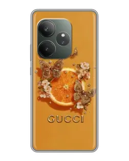 Чохол для Huawei Honor X8d з картинкою «Gucci — золоті метелики»