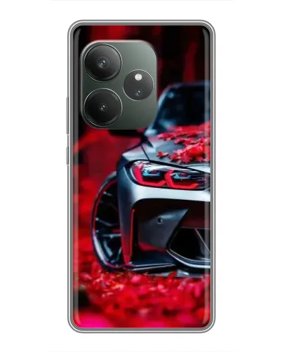 Чехол для Huawei Honor X8d с картинкой «Спортивная BMW и цветы» Чехол для Huawei Honor X8d с картинкой «Спортивная BMW и цветы»