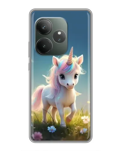 Чехол для Huawei Honor X8d с картинкой «Единорог на поляне» Чехол для Huawei Honor X8d с картинкой «Единорог на поляне»