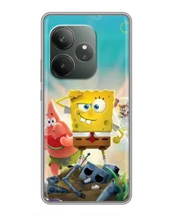 Чехол для Huawei Honor X8d с картинкой «Спанч Боб победитель»