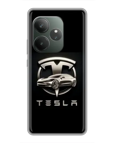 Чехол для Huawei Honor X8d с картинкой «Tesla — серебристое авто» Чехол для Huawei Honor X8d с картинкой «Tesla — серебристое авто»