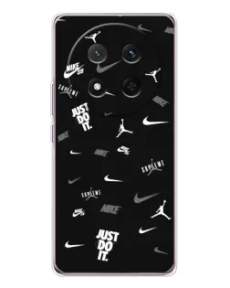 Чехол для Huawei Honor X9c с картинкой «Nike Black Pattern»