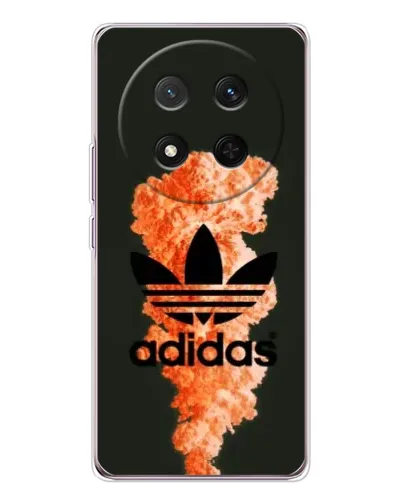 Чехол для Huawei Honor X9c с картинкой «Оранжевый дым Adidas»