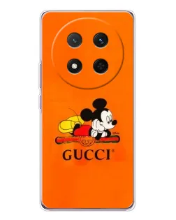 Чехол для Huawei Honor X9c с картинкой «Микки Маус Gucci — оранж»