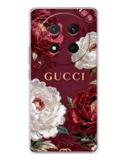 Чехол для Huawei Honor X9c с картинкой «Gucci — бордовые розы»