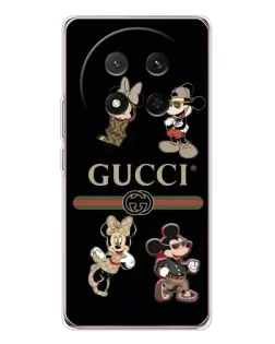 Чехол для Huawei Honor X9c с картинкой «Gucci — герои Disney и монограмма»