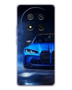 Чехол для Huawei Honor X9c с картинкой «Голубая BMW M4»