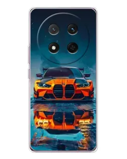 Чехол для Huawei Honor X9c с картинкой «BMW — золотая эмблема»