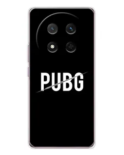 Чехол для Huawei Honor X9c с картинкой «PUBG — белый логотип»