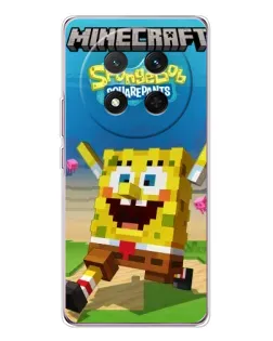 Чехол для Huawei Honor X9c с картинкой «Губка Боб Minecraft» Чехол для Huawei Honor X9c с картинкой «Губка Боб Minecraft»