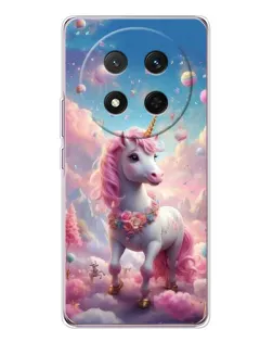 Чехол для Huawei Honor X9c с картинкой «Единорог среди облаков»