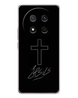 Чехол для Huawei Honor X9c с картинкой «Графический крест Jesus»