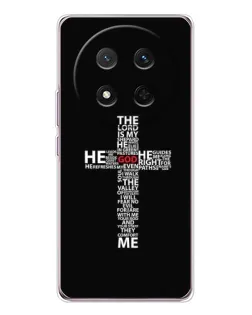 Чехол для Huawei Honor X9c с картинкой «Текстовый крест»
