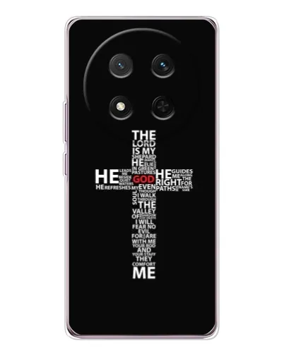 Чохол для Huawei Honor X9c з картинкою «Текстовий хрест» Чохол для Huawei Honor X9c з картинкою «Текстовий хрест»