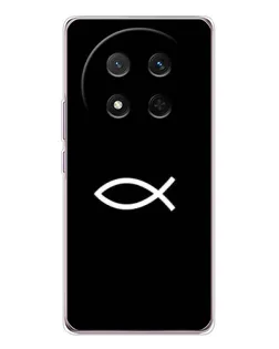 Чехол для Huawei Honor X9c с картинкой «Символ рыбы Jesus»