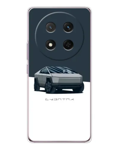 Чехол для Huawei Honor X9c с картинкой «Серебристый Cybertruck Tesla»