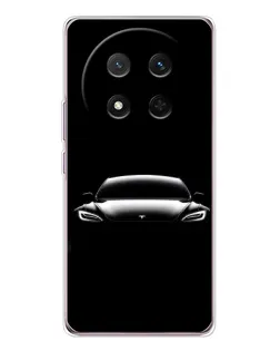 Чехол для Huawei Honor X9c с картинкой «Фары Tesla Night»
