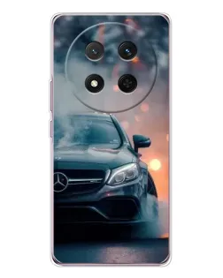 Чехол для Huawei Honor X9c с картинкой «Mercedes — ночной город»