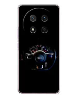 Чехол для Huawei Honor X9c с картинкой «Салон Audi — руль»