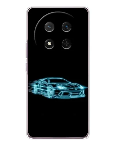 Чехол для Huawei Honor X9c с картинкой «Неоновый контур Lamborghini»