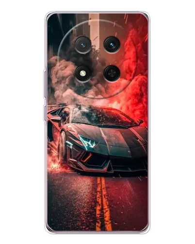 Чехол для Huawei Honor X9c с картинкой «Lamborghini красный дым»