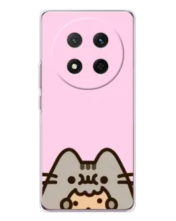 Чехол для Huawei Honor X9c с картинкой «Pusheen и печенье»