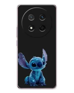 Чехол для Huawei Honor X9c с картинкой «Стич на черном»
