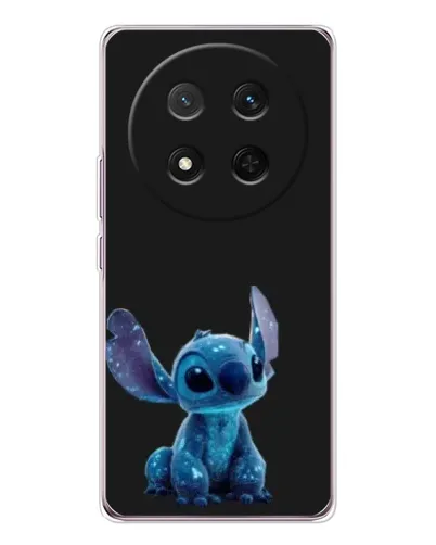 Чехол для Huawei Honor X9c с картинкой «Стич на черном»