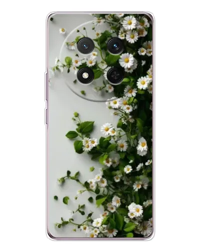 Чехол для Huawei Honor X9c с картинкой «Ветка мелких белых цветов»