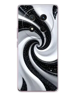 Чехол для Huawei Honor X9c с картинкой «Черно-белая спираль» Чехол для Huawei Honor X9c с картинкой «Черно-белая спираль»