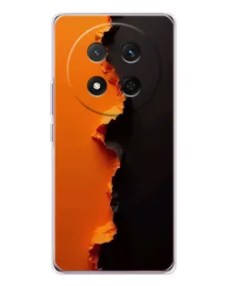 Чехол для Huawei Honor X9c с картинкой «Оранжевый разлом»