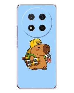 Чехол для Huawei Honor X9c с картинкой «Капибара на скейте»