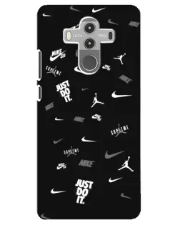 Чехол для Huawei Mate 10 Pro с картинкой «Nike Black Pattern»