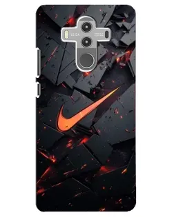 Чехол для Huawei Mate 10 Pro с картинкой «Nike — эффект разломов»