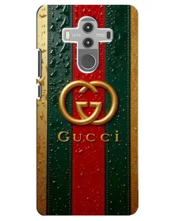 Чехол для Huawei Mate 10 Pro с картинкой «Gucci — фирменная полоса и золото» Чехол для Huawei Mate 10 Pro с картинкой «Gucci — фирменная полоса и золото»