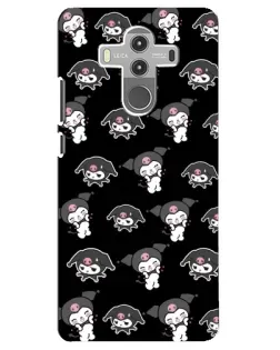 Чехол для Huawei Mate 10 Pro с картинкой «Черный паттерн Kuromi»