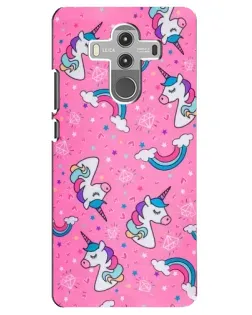 Чехол для Huawei Mate 10 Pro с картинкой «Unicorn паттерн розовый»