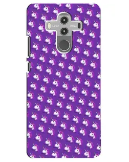 Чехол для Huawei Mate 10 Pro с картинкой «Единороги на фиолетовом»