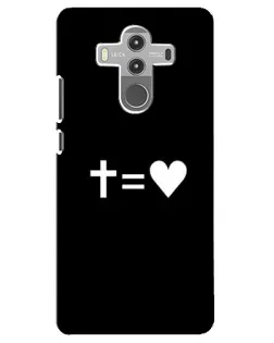 Чехол для Huawei Mate 10 Pro с картинкой «Крест и Сердце»