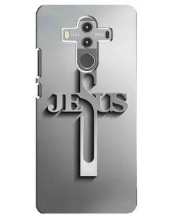 Чехол для Huawei Mate 10 Pro с картинкой «Металлический крест Jesus»