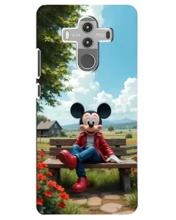 Чехол для Huawei Mate 10 Pro с картинкой «Микки на скамейке»