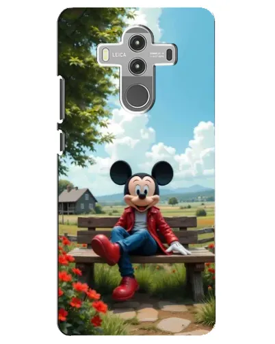 Чехол для Huawei Mate 10 Pro с картинкой «Микки на скамейке»