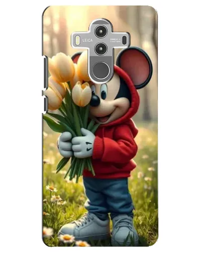 Чехол для Huawei Mate 10 Pro с картинкой «Микки с тюльпанами»