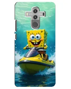 Чохол для Huawei Mate 10 Pro з картинкою «Спанч Боб на гідроциклі»
