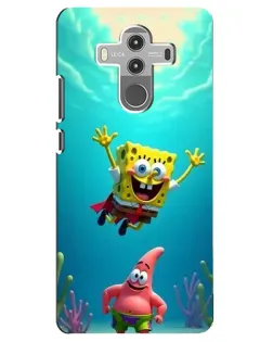 Чехол для Huawei Mate 10 Pro с картинкой «Спанч Боб под водой»