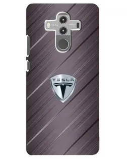 Чехол для Huawei Mate 10 Pro с картинкой «Металлическая текстура Tesla»